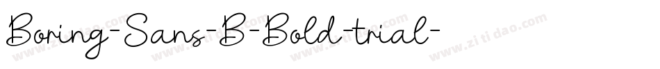 Boring-Sans-B-Bold-trial字体转换