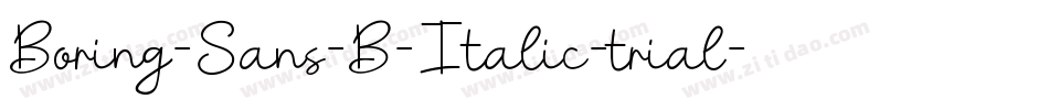 Boring-Sans-B-Italic-trial字体转换
