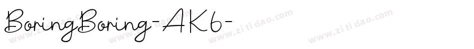 BoringBoring-AK6字体转换