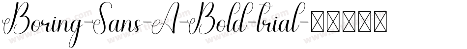 Boring-Sans-A-Bold-trial字体转换