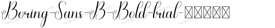 Boring-Sans-B-Bold-trial字体转换