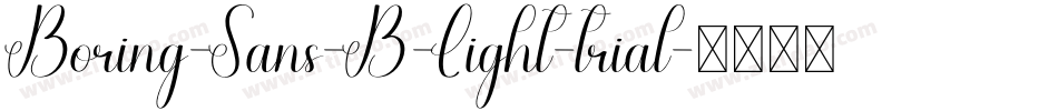 Boring-Sans-B-Light-trial字体转换