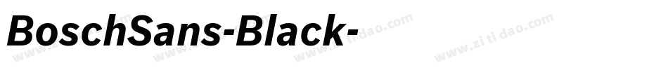 BoschSans-Black字体转换