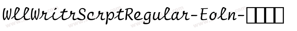 WllWritrScrptRegular-Eoln字体转换