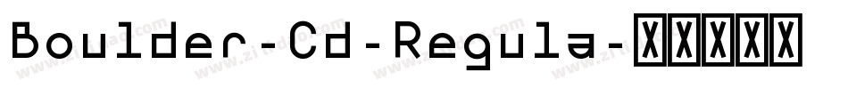 Boulder-Cd-Regula字体转换