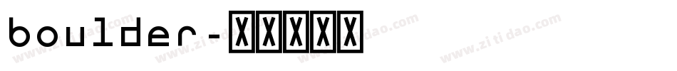 boulder字体转换