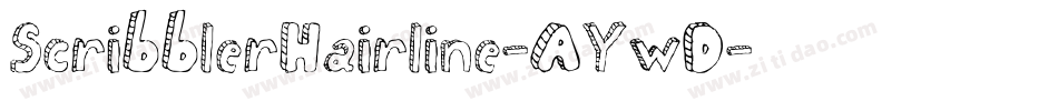 ScribblerHairline-AYwD字体转换