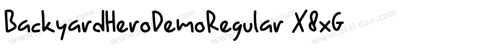 BackyardHeroDemoRegular-X8xG字体转换