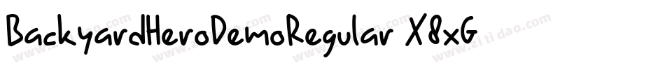 BackyardHeroDemoRegular-X8xG字体转换