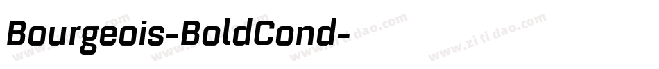 Bourgeois-BoldCond字体转换