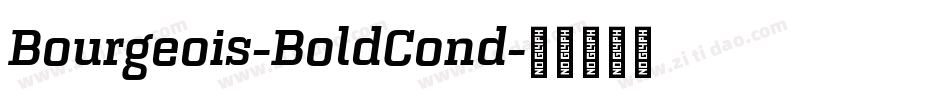 Bourgeois-BoldCond字体转换