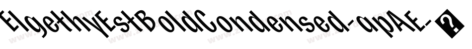 ElgethyEstBoldCondensed-apAE字体转换