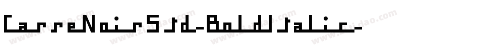 CarreNoirStd-BoldItalic字体转换