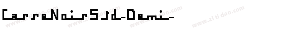 CarreNoirStd-Demi字体转换