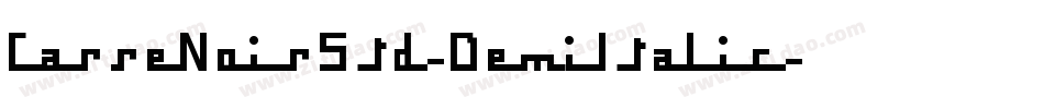 CarreNoirStd-DemiItalic字体转换