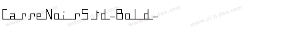 CarreNoirStd-Bold字体转换
