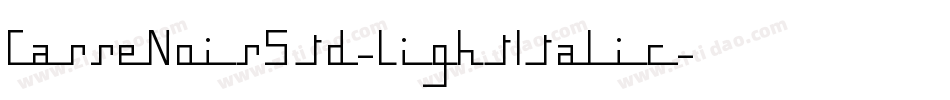 CarreNoirStd-LightItalic字体转换
