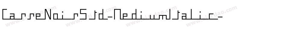 CarreNoirStd-MediumItalic字体转换