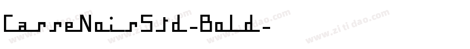 CarreNoirStd-Bold字体转换