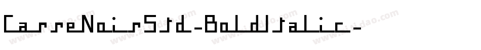 CarreNoirStd-BoldItalic字体转换