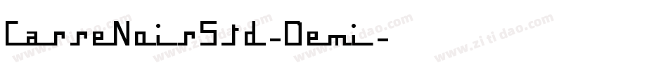 CarreNoirStd-Demi字体转换