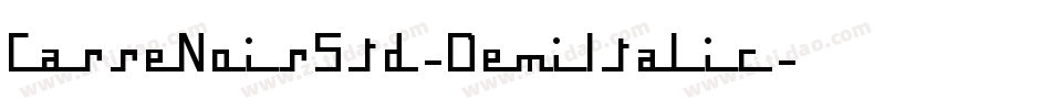 CarreNoirStd-DemiItalic字体转换