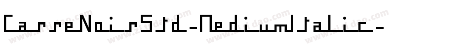 CarreNoirStd-MediumItalic字体转换