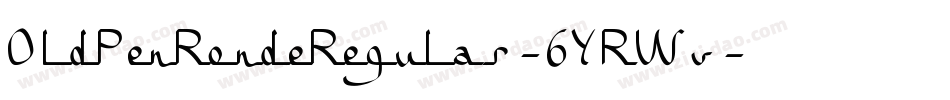 OldPenRondeRegular-6YRWv字体转换