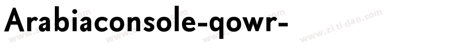Arabiaconsole-qowr字体转换