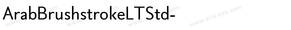ArabBrushstrokeLTStd字体转换