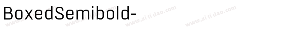 BoxedSemibold字体转换