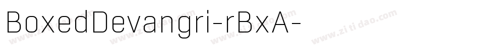 BoxedDevangri-rBxA字体转换