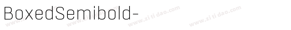 BoxedSemibold字体转换