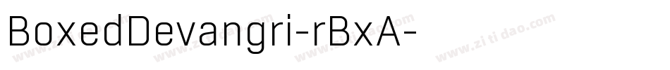 BoxedDevangri-rBxA字体转换