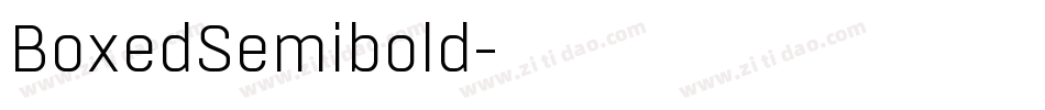 BoxedSemibold字体转换