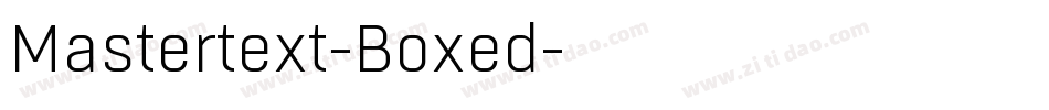 Mastertext-Boxed字体转换