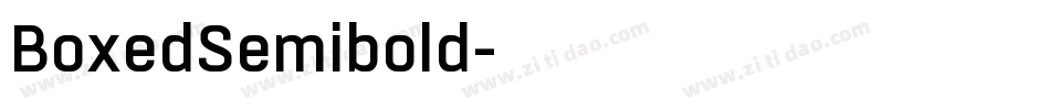 BoxedSemibold字体转换