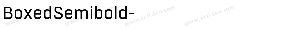 BoxedSemibold字体转换