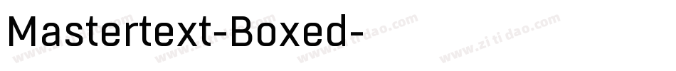 Mastertext-Boxed字体转换