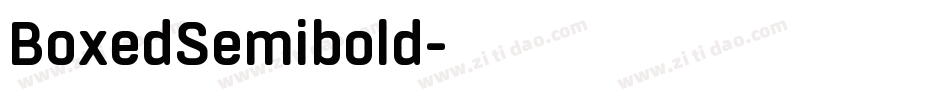 BoxedSemibold字体转换