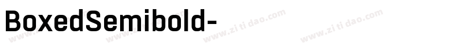 BoxedSemibold字体转换