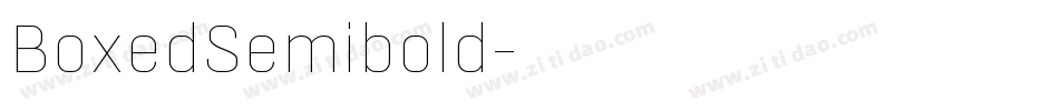 BoxedSemibold字体转换