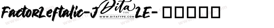 FactorLeftalic-J7LE字体转换