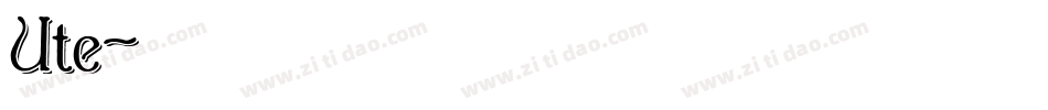 Ute字体转换