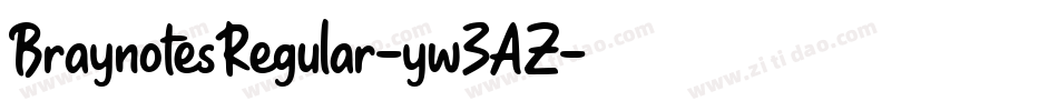 BraynotesRegular-yw3AZ字体转换