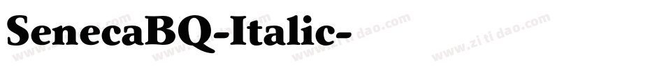 SenecaBQ-Italic字体转换