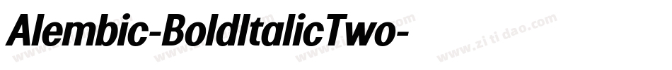 Alembic-BoldItalicTwo字体转换