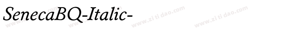 SenecaBQ-Italic字体转换