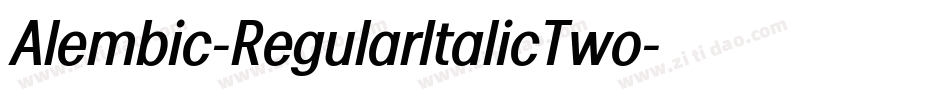 Alembic-RegularItalicTwo字体转换
