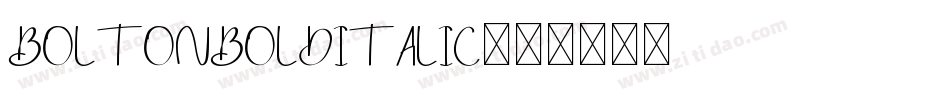 BoltonBoldItalic字体转换